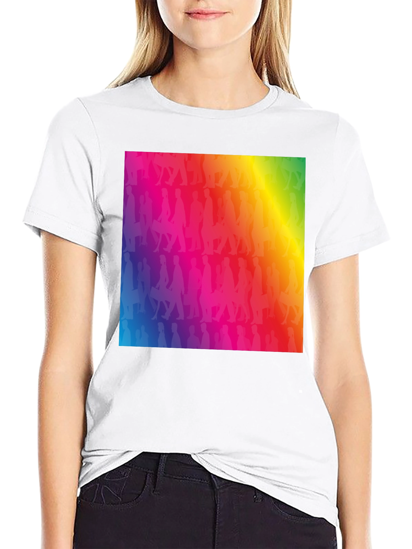 Rainbow Silhouette Graphic T-Shirt