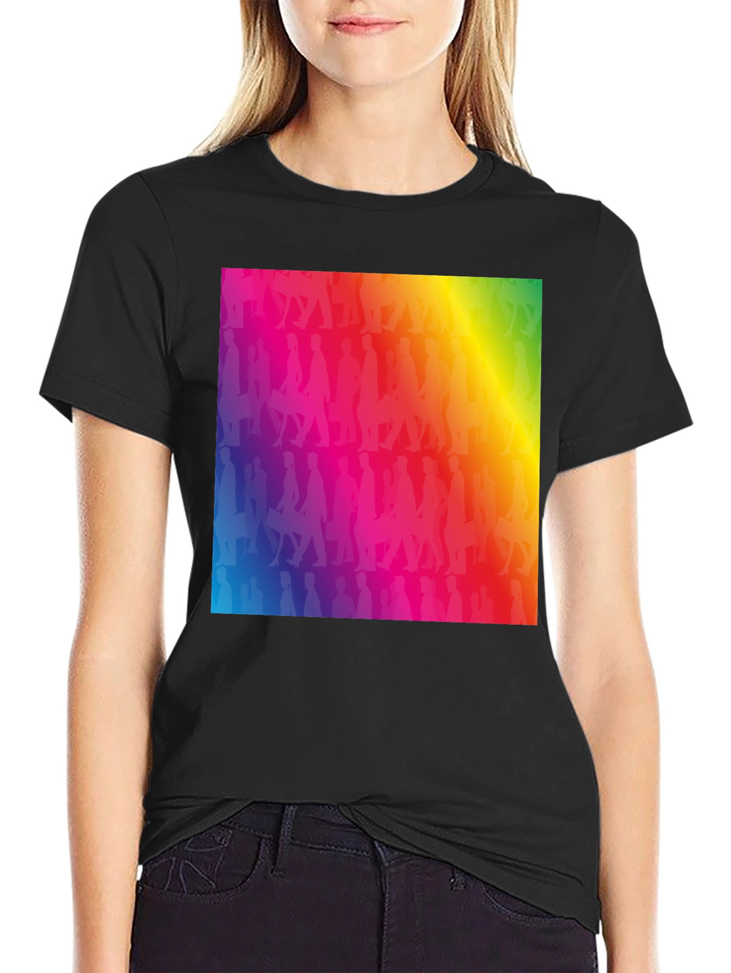 Rainbow Silhouette Graphic T-Shirt