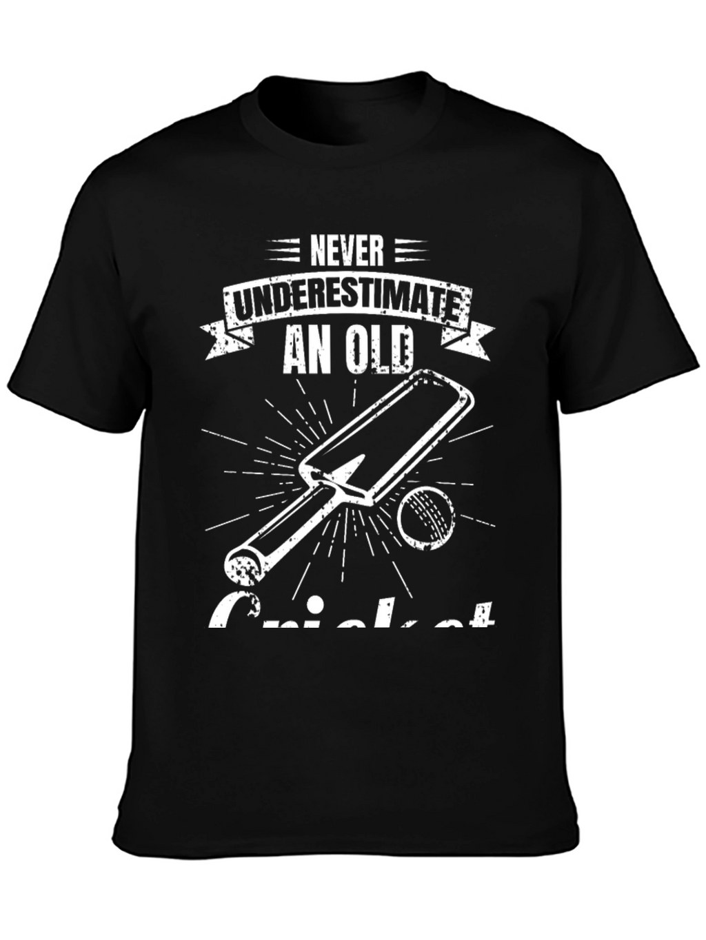 Never Underestimate Old Cricket T-Shirt