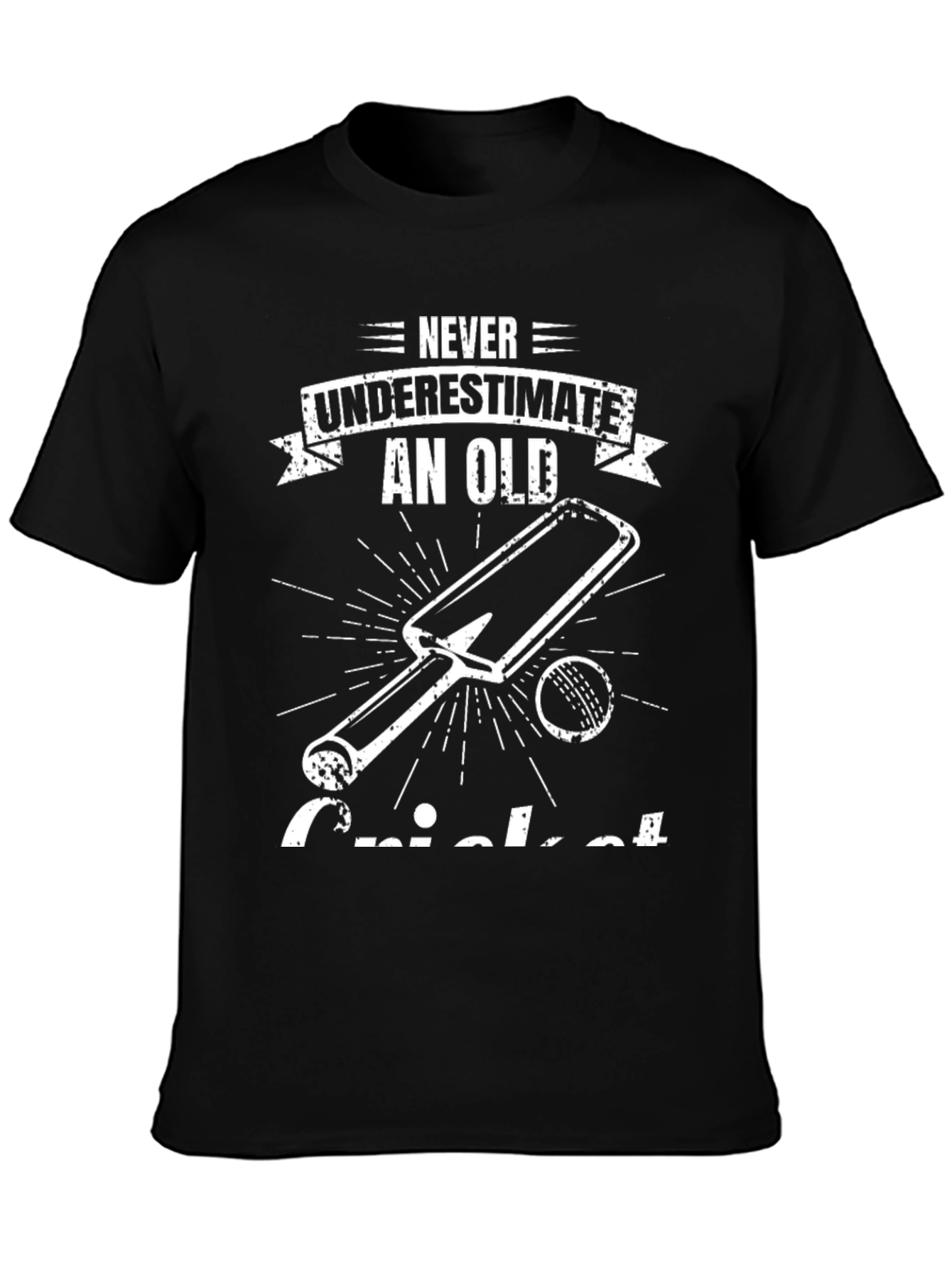 Never Underestimate Old Cricket T-Shirt