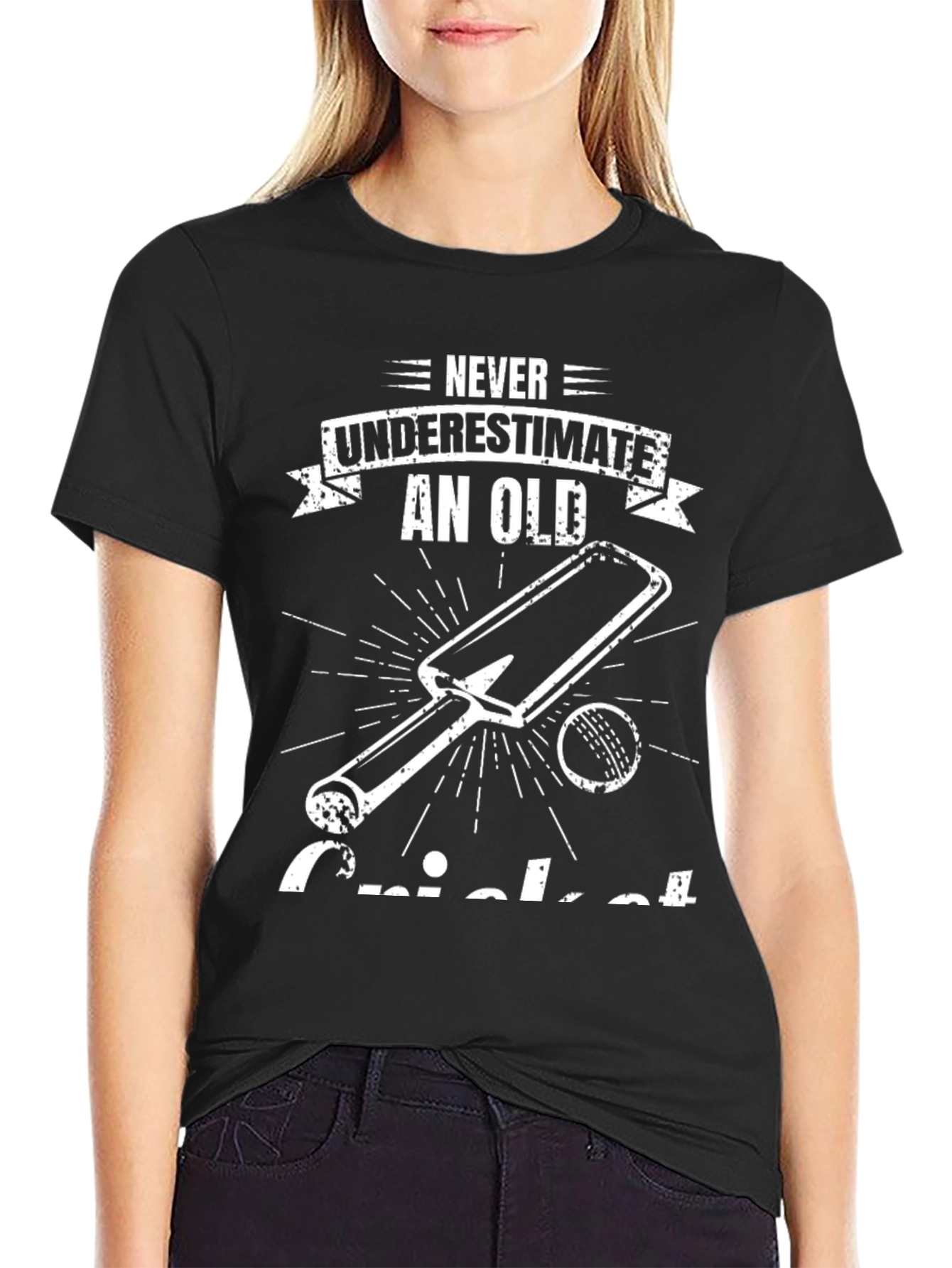 Never Underestimate Old Cricket T-Shirt