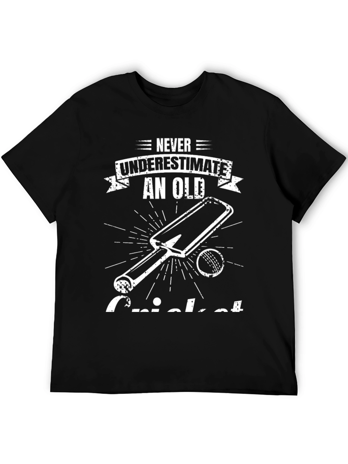Never Underestimate Old Cricket T-Shirt