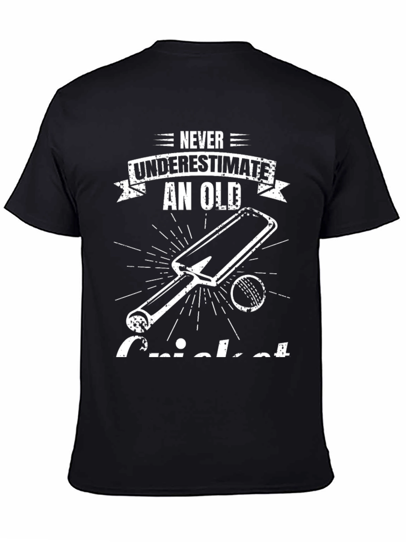 Never Underestimate Old Cricket T-Shirt