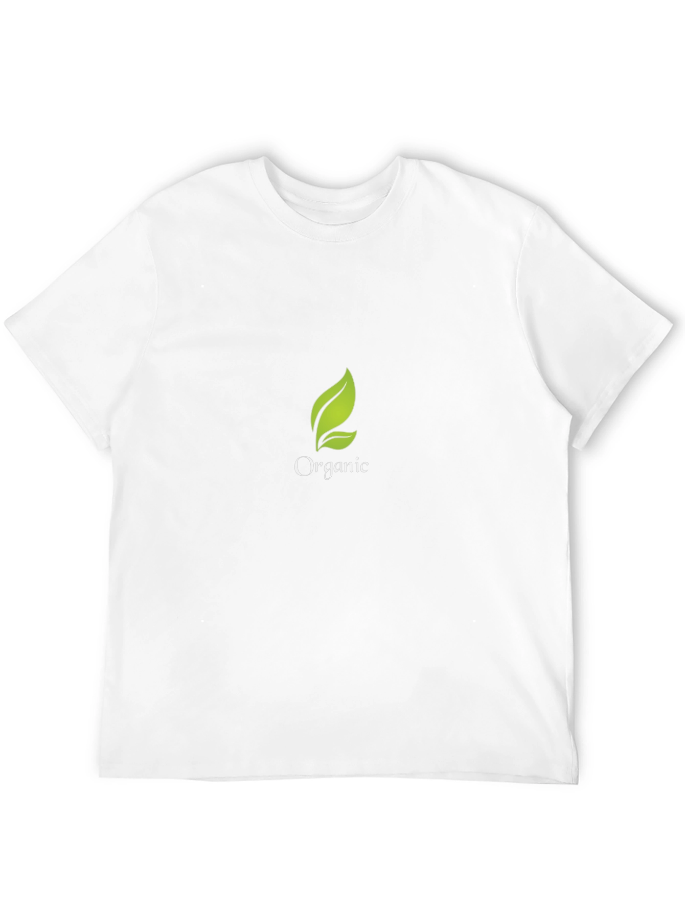 Organic Leaf Black T-Shirt - Eco-Friendly Style