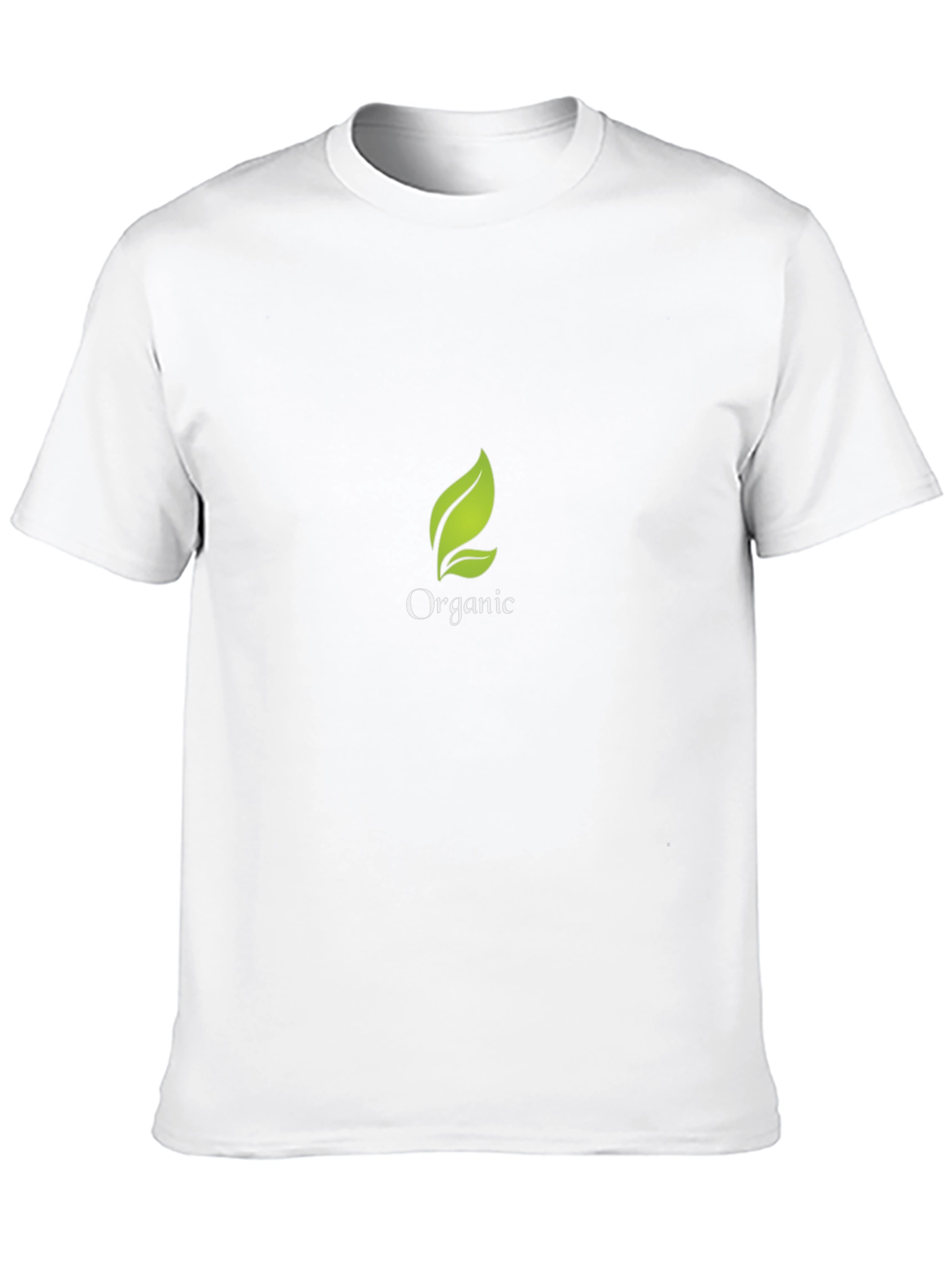 Organic Leaf Black T-Shirt - Eco-Friendly Style