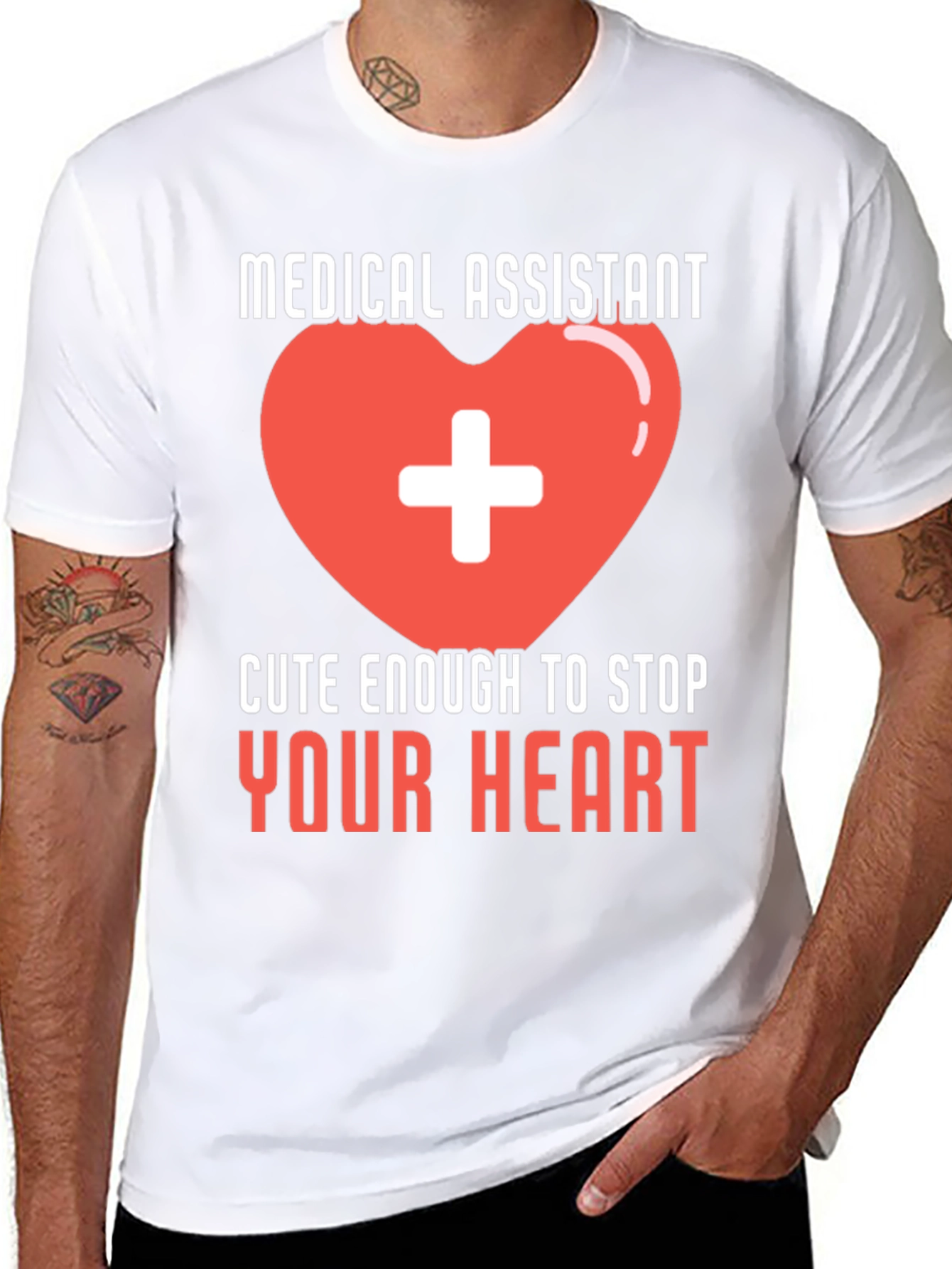 Medical Assistant Heart T-Shirt Cute Enough to Stop Your Heart Tee