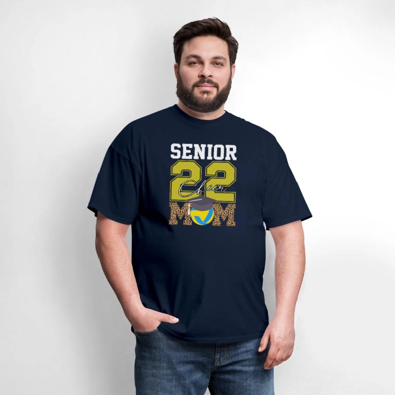 Senior 2022 Volleyball And Cheer Mom Leopard Plaid