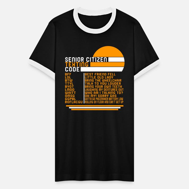Senior Citizen Texting Code Shirt, Funny Senior
