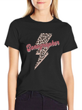Sonographer Leopard Lightning Bolt T-Shirt