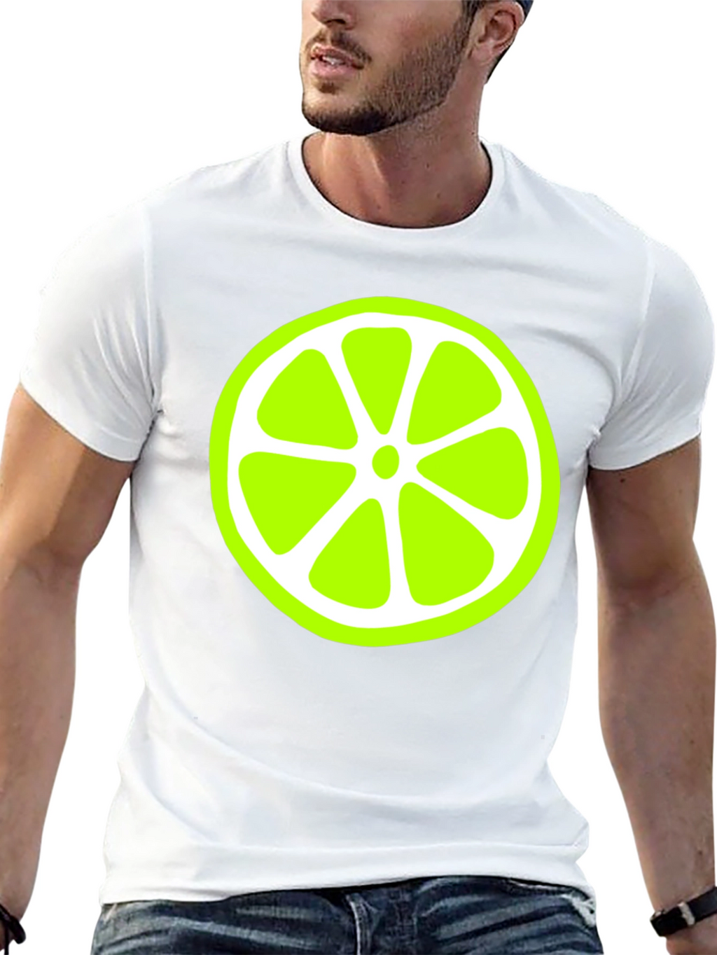 Lime Slice Graphic Black T-Shirt