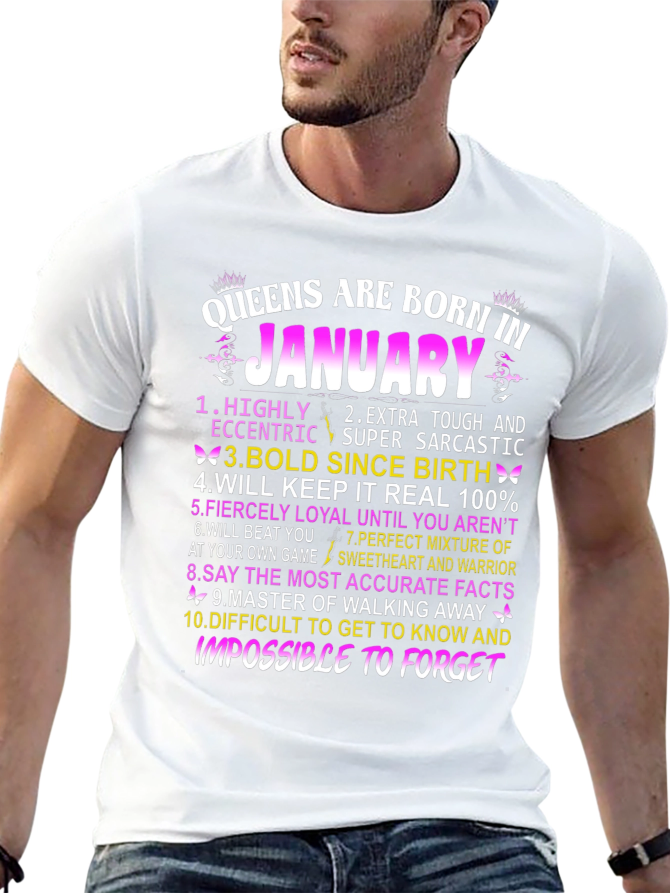 Queens Born in January Graphic T-Shirt