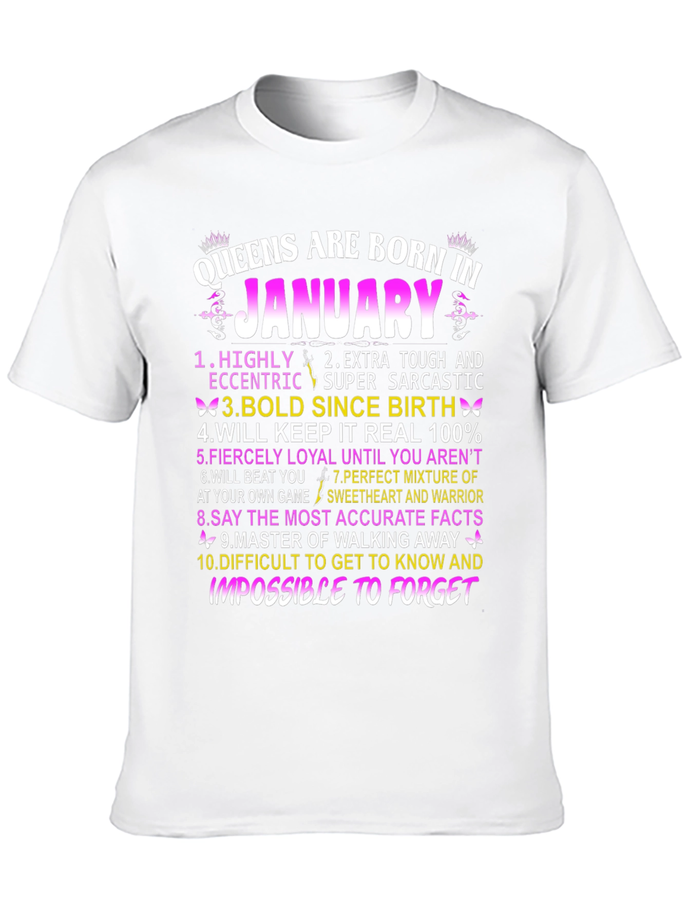 Queens Born in January Graphic T-Shirt