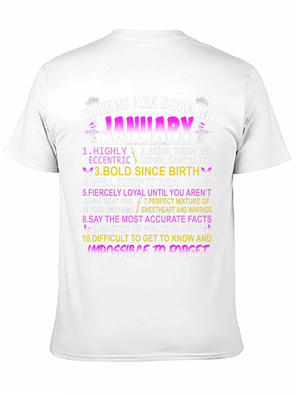 Queens Born in January Graphic T-Shirt