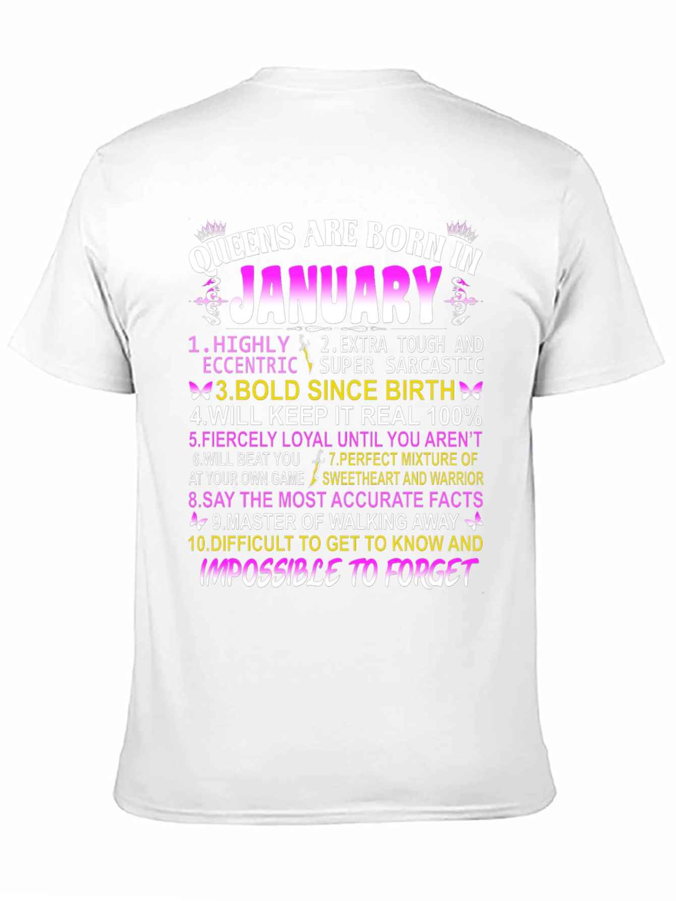 Queens Born in January Graphic T-Shirt