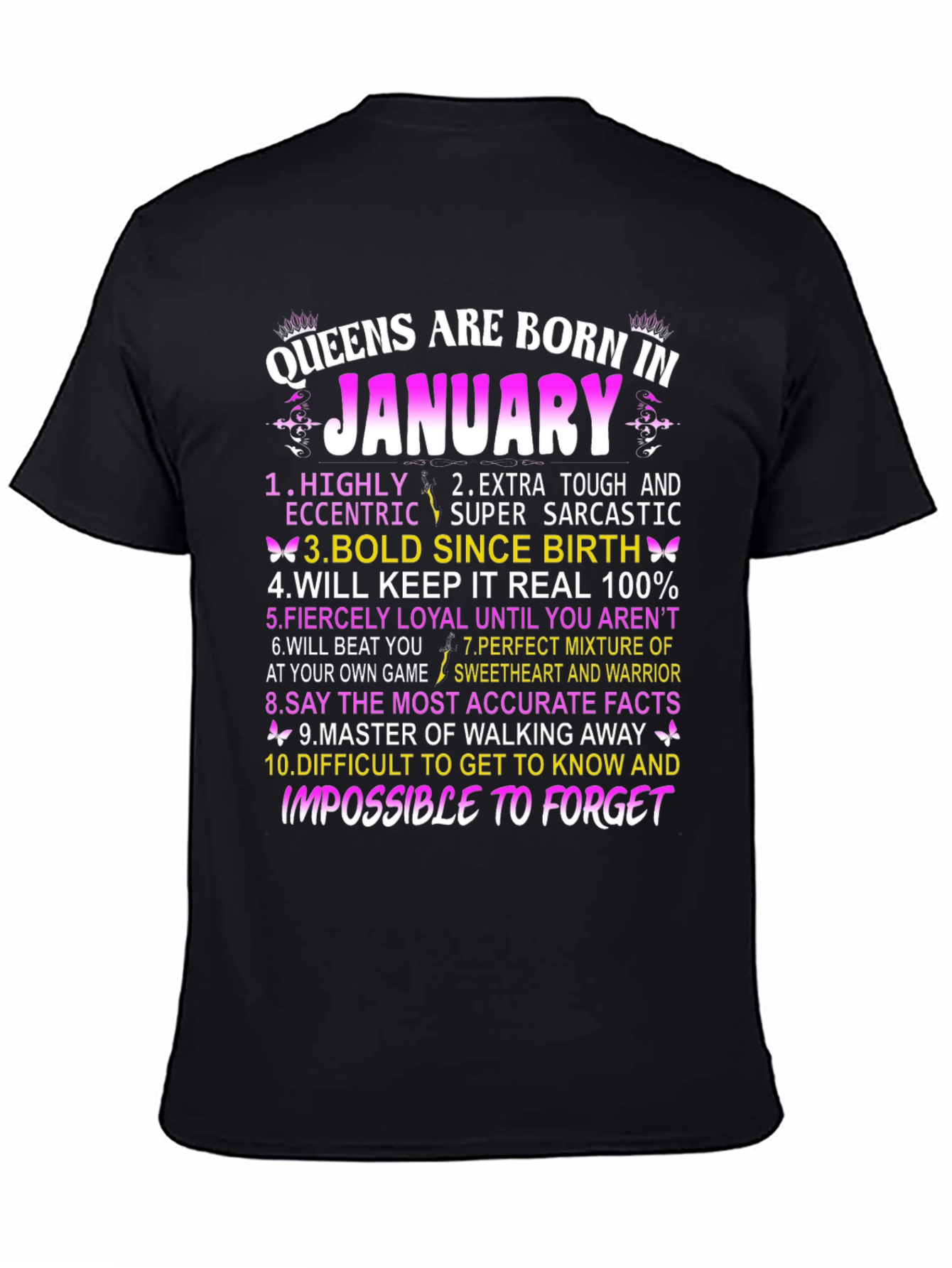 Queens Born in January Graphic T-Shirt