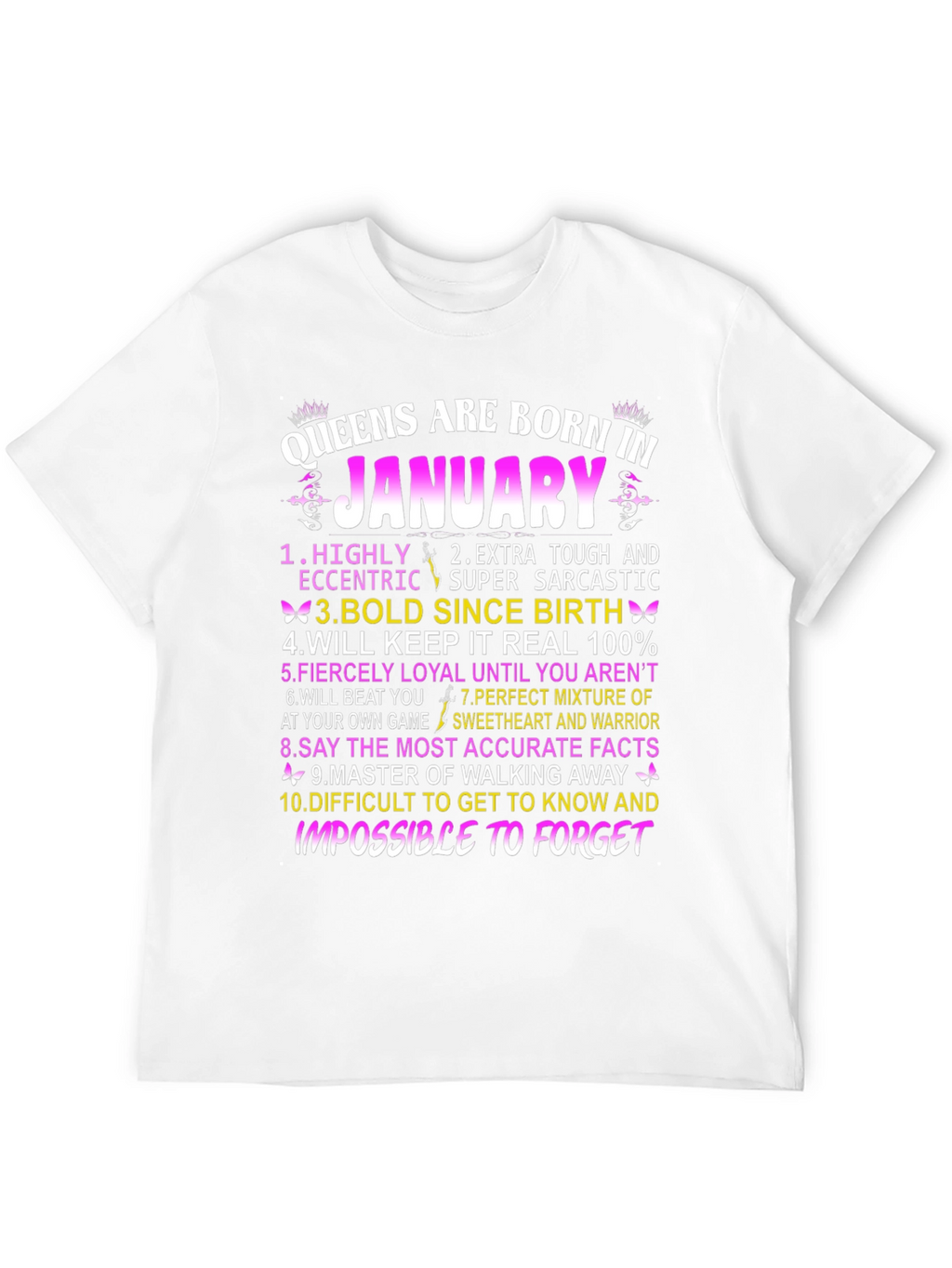 Queens Born in January Graphic T-Shirt