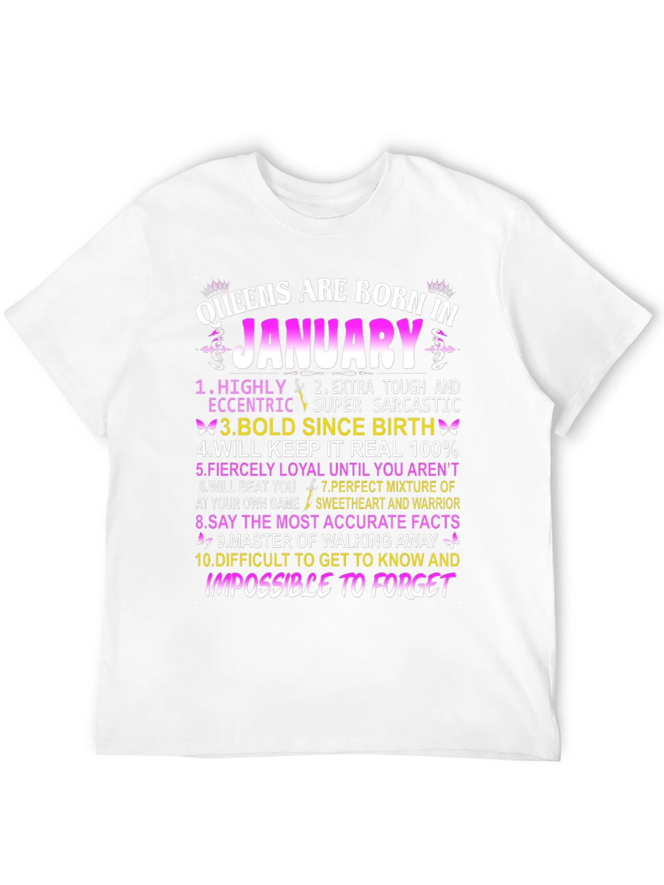 Queens Born in January Graphic T-Shirt