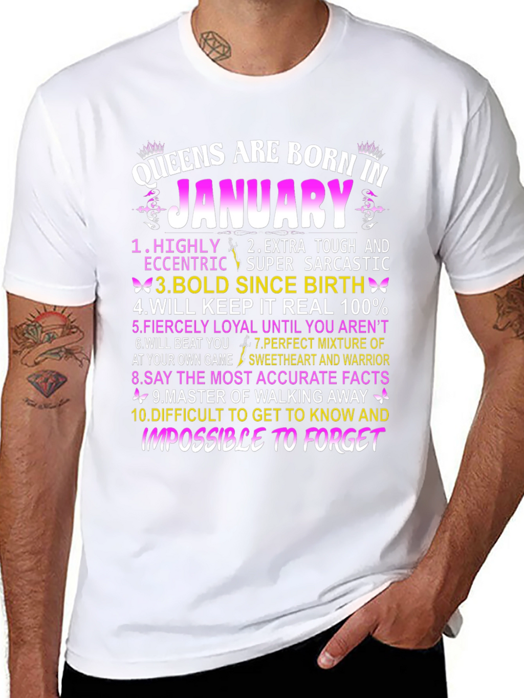 Queens Born in January Graphic T-Shirt