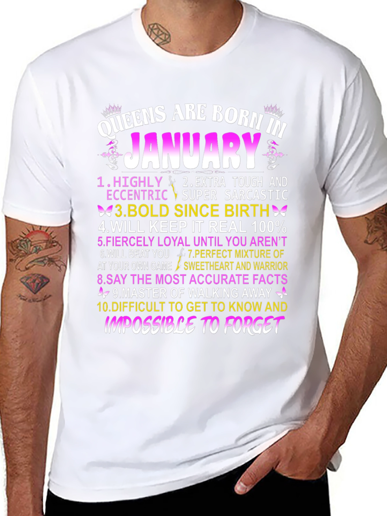 Queens Born in January Graphic T-Shirt