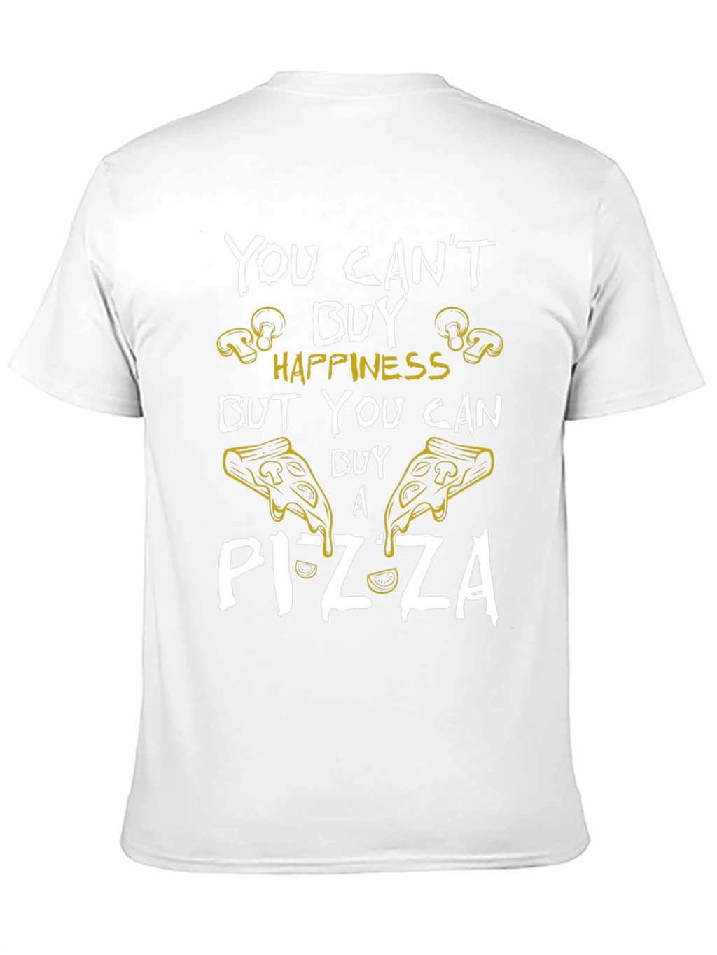 Pizza Happiness Graphic T-Shirt - Unisex Black Tee