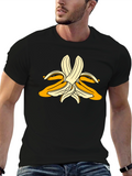 Banana Peel Graphic Black T-Shirt