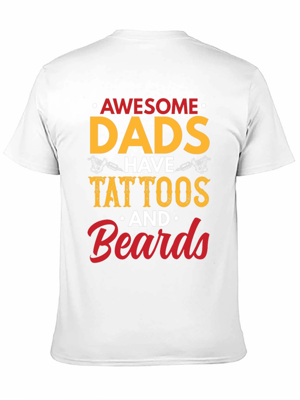 Awesome Dads Tattoos & Beards Black Graphic Tee