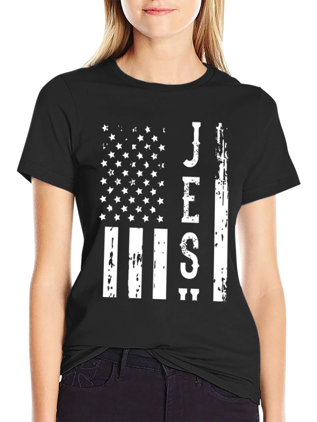 Jesus Flag Graphic Tee - Patriotic Christian Apparel