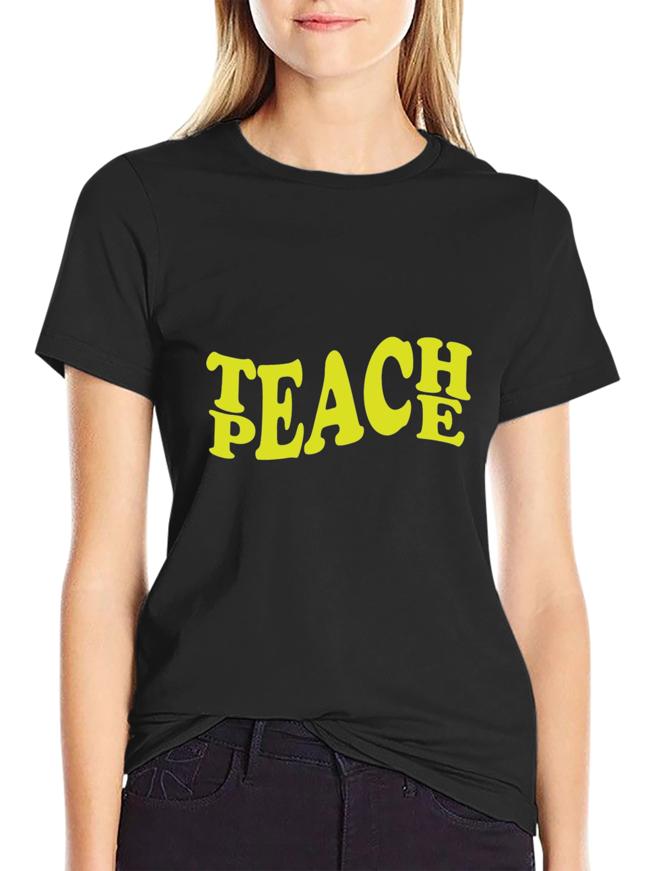 Teach Peace Graphic Tee - Retro Style