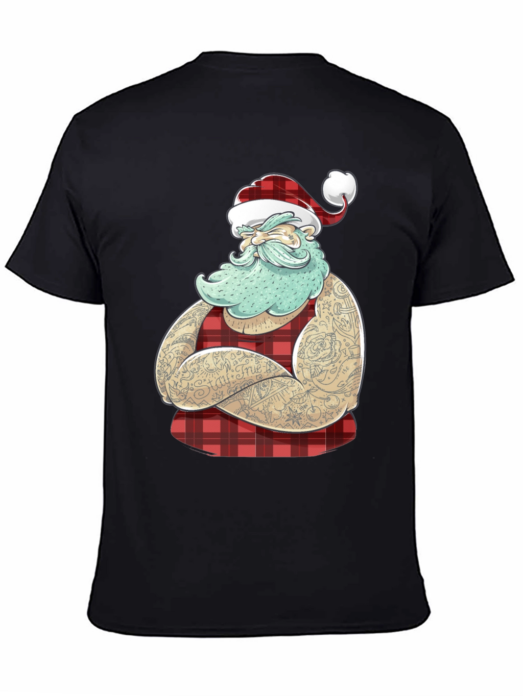 Tattooed Santa Graphic Tee - Holiday Style