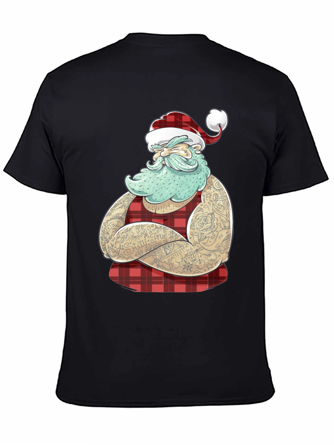 Tattooed Santa Graphic Tee - Holiday Style