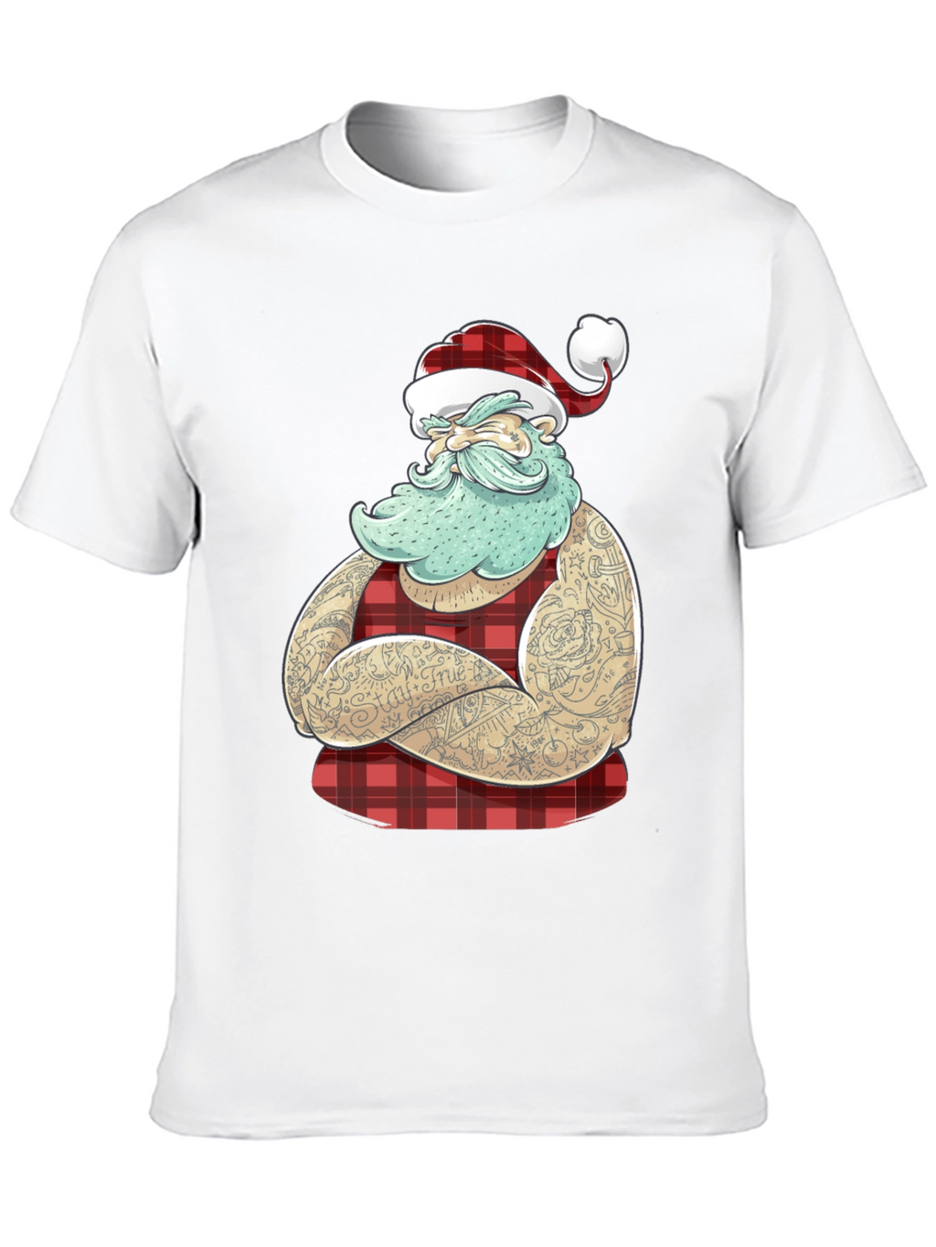 Tattooed Santa Graphic Tee - Holiday Style