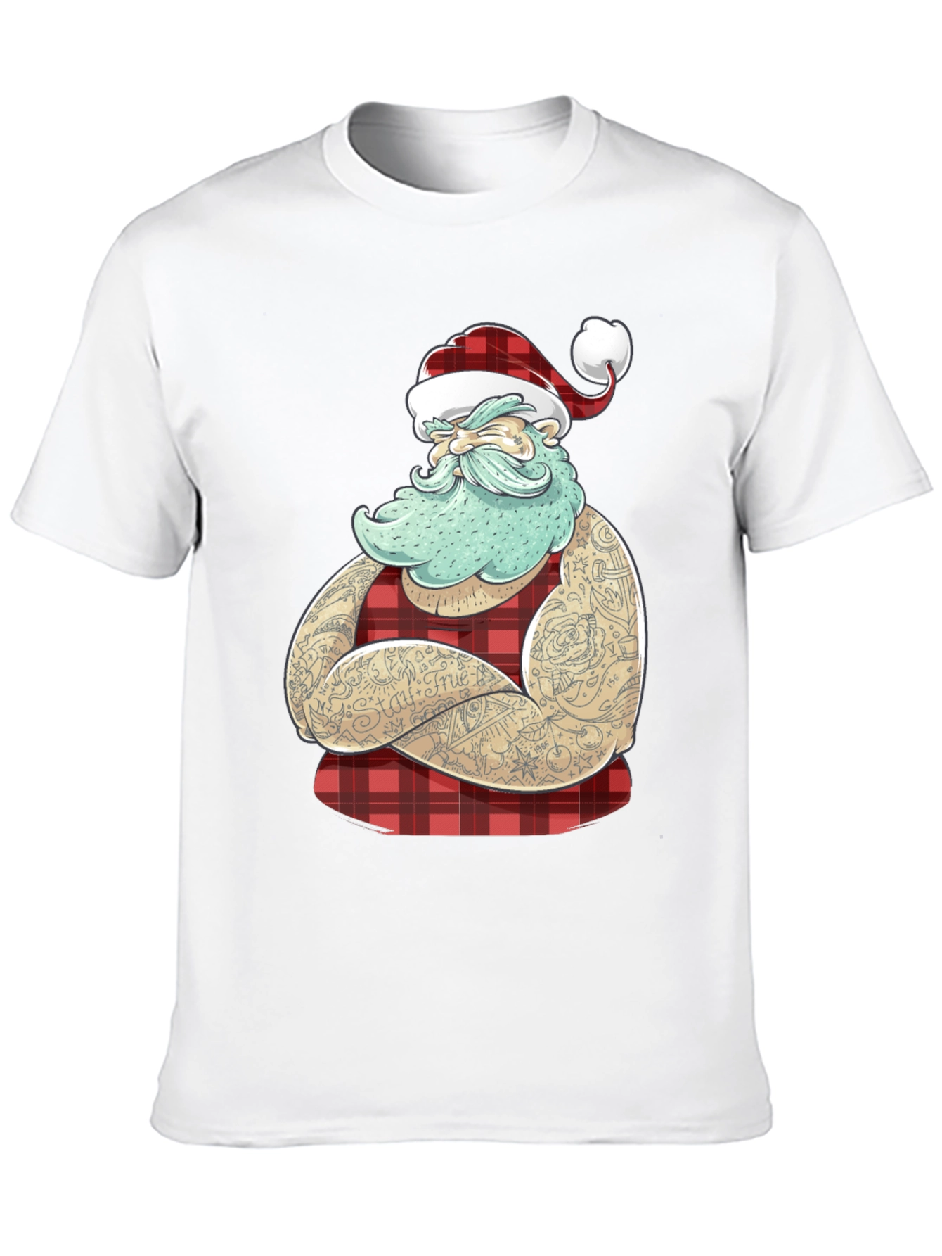 Tattooed Santa Graphic Tee - Holiday Style