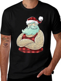 Tattooed Santa Graphic Tee - Holiday Style