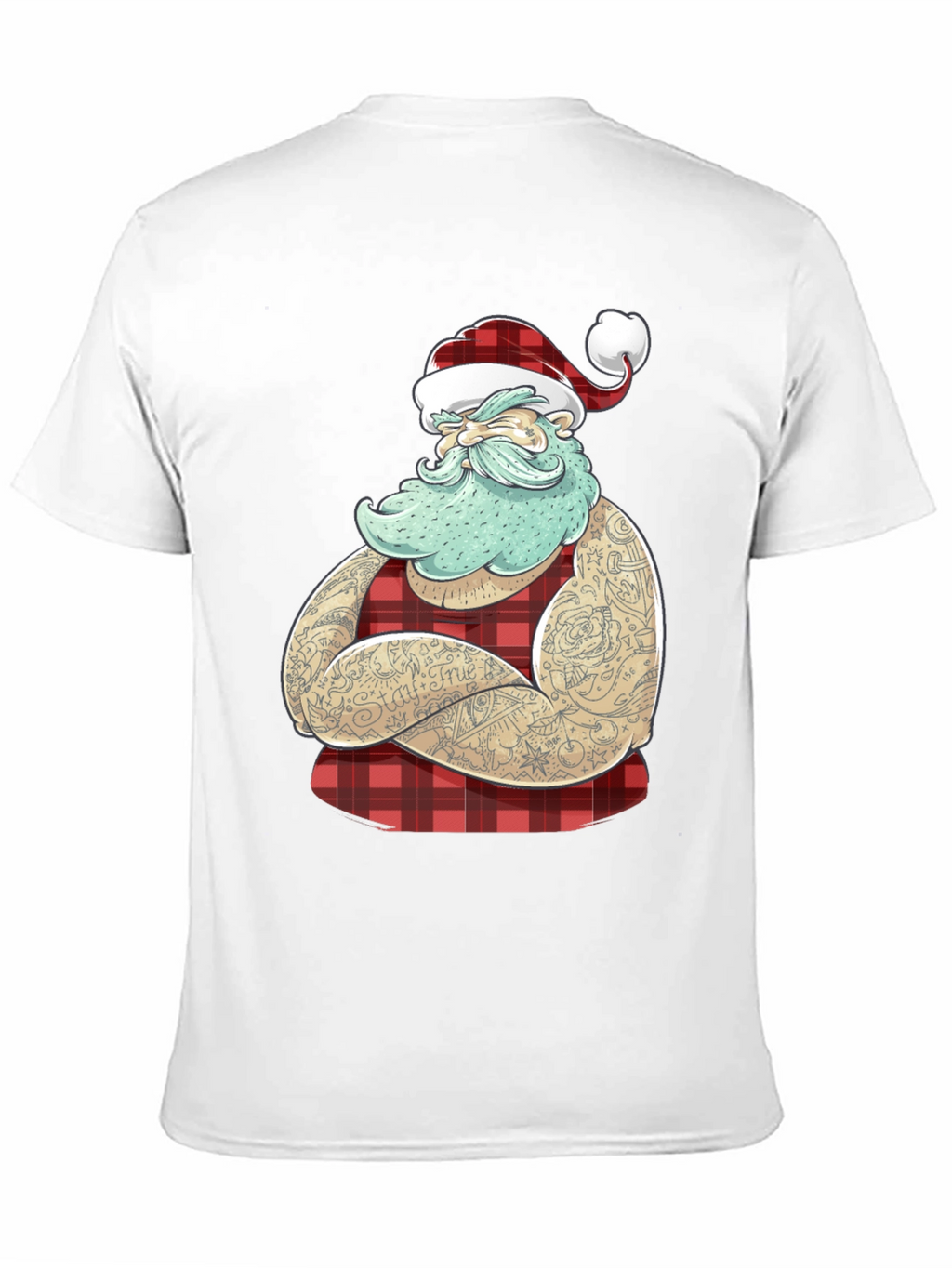 Tattooed Santa Graphic Tee - Holiday Style