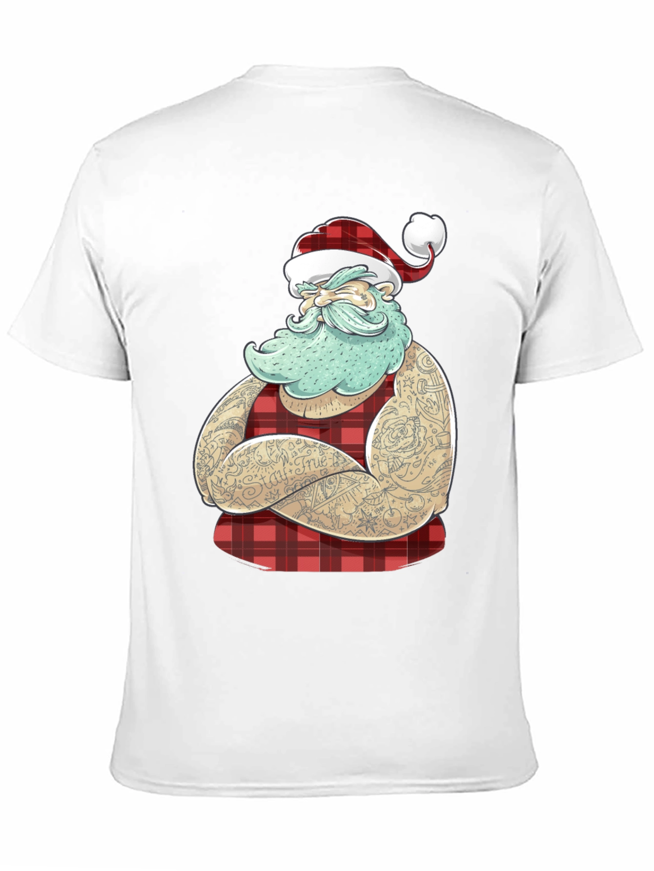Tattooed Santa Graphic Tee - Holiday Style
