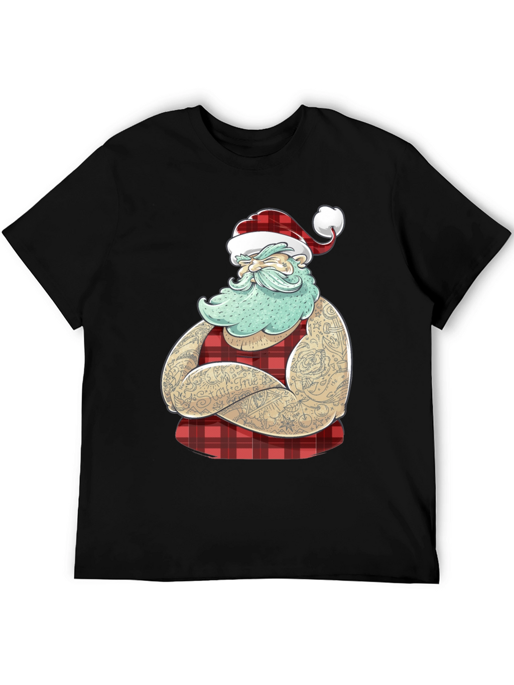 Tattooed Santa Graphic Tee - Holiday Style