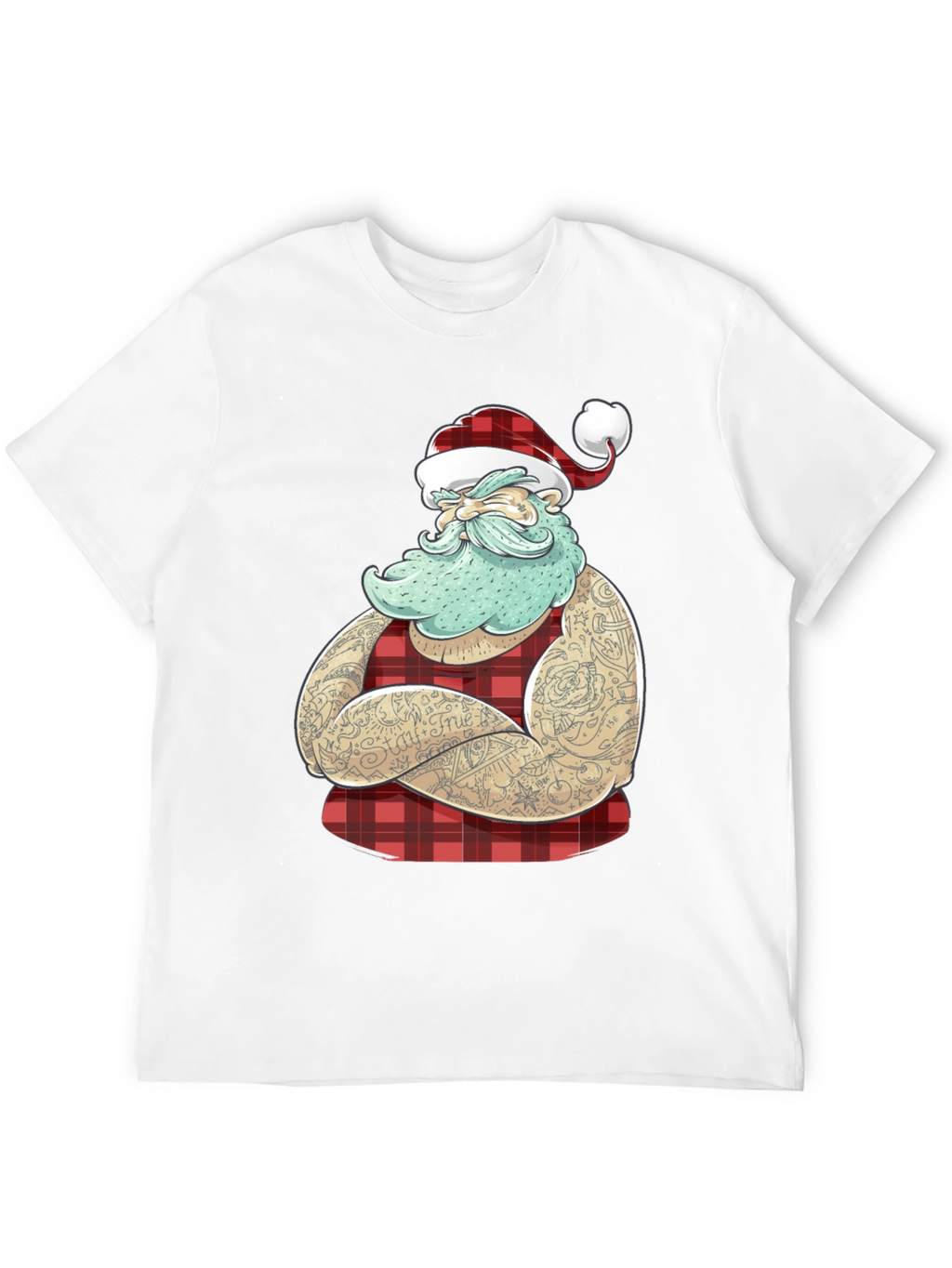 Tattooed Santa Graphic Tee - Holiday Style