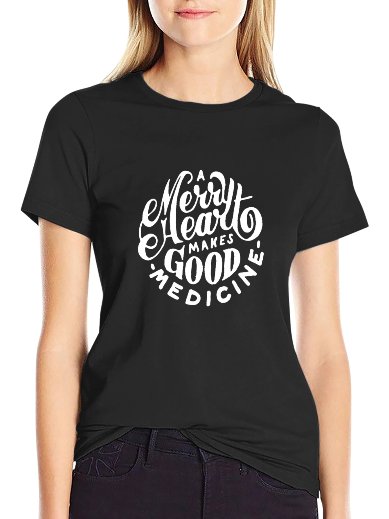 Merry Heart Makes Good Medicine Graphic Tee