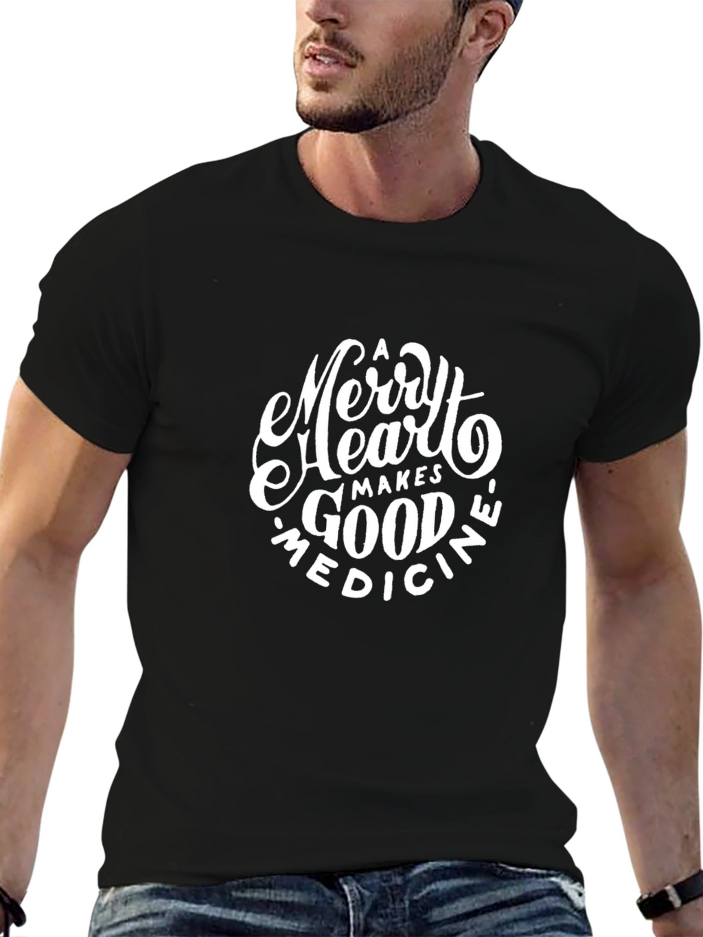Merry Heart Makes Good Medicine Graphic Tee