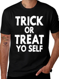 Trick Or Treat Yo Self Black Graphic Tee