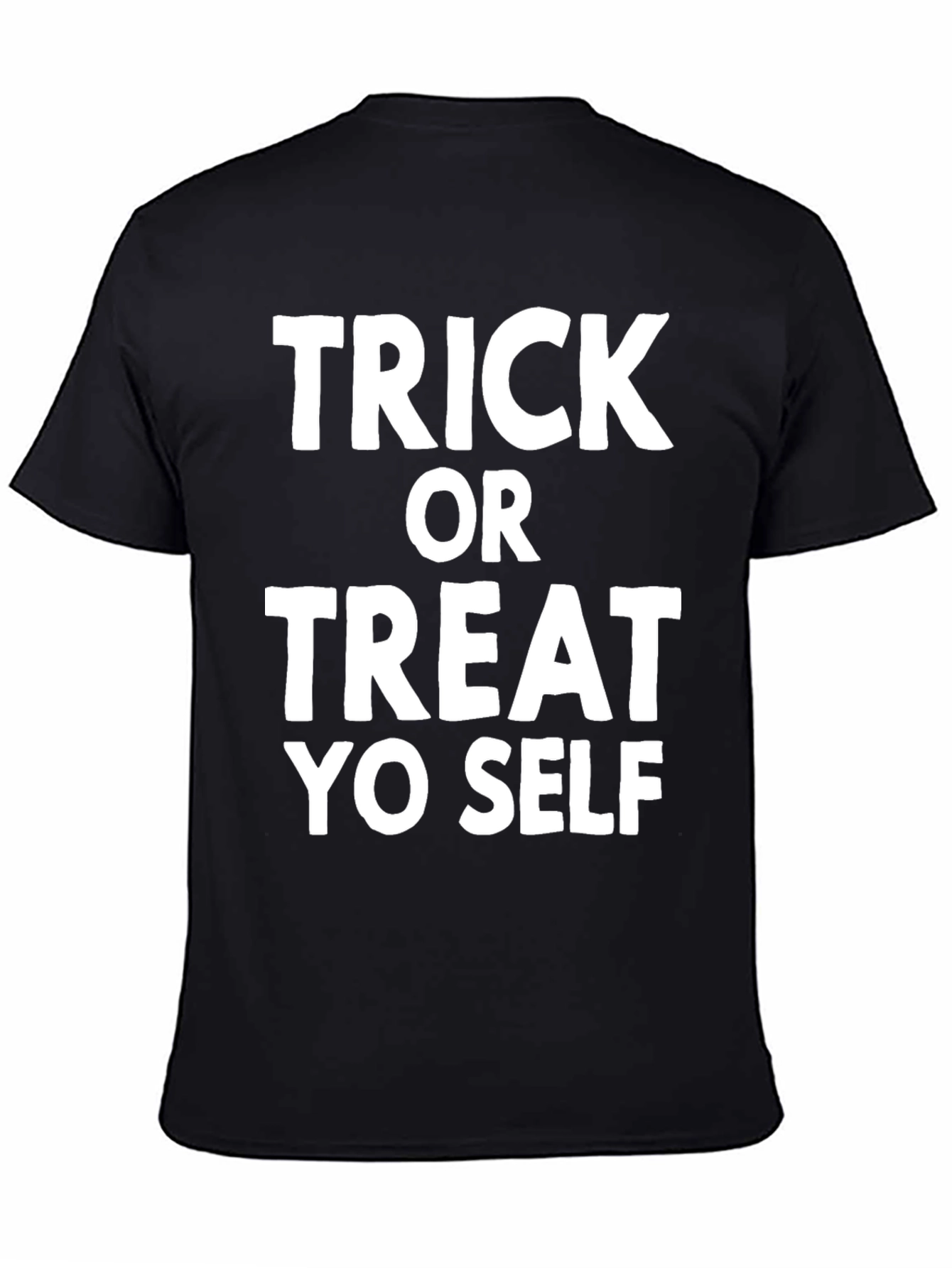 Trick Or Treat Yo Self Black Graphic Tee