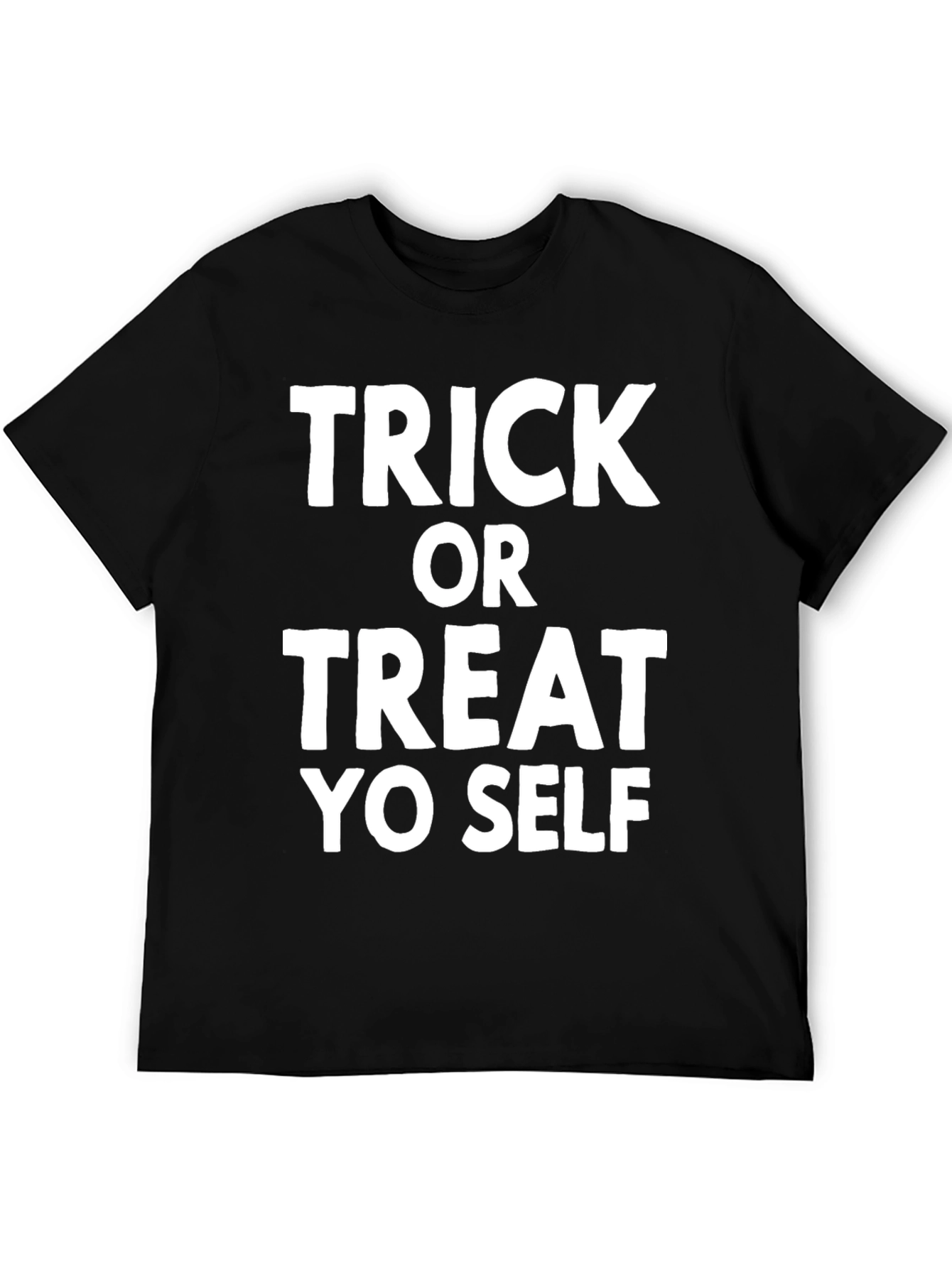 Trick Or Treat Yo Self Black Graphic Tee