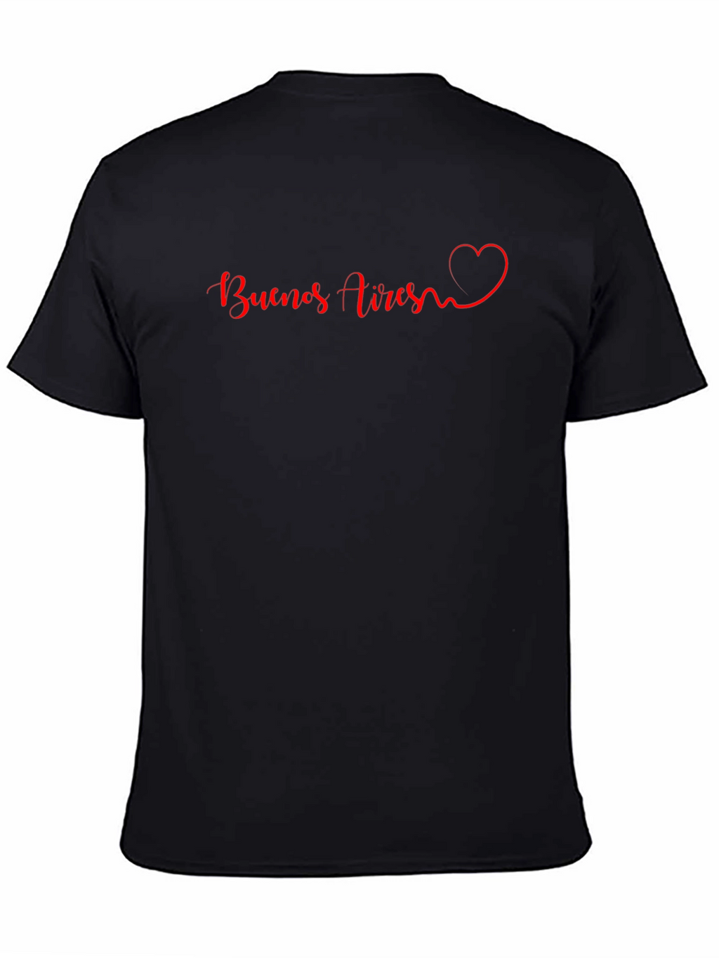 Buenos Aires Heart Graphic Black T-Shirt