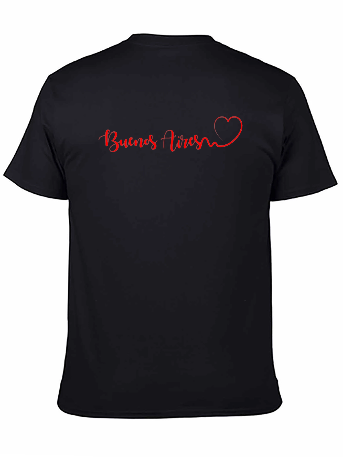 Buenos Aires Heart Graphic Black T-Shirt