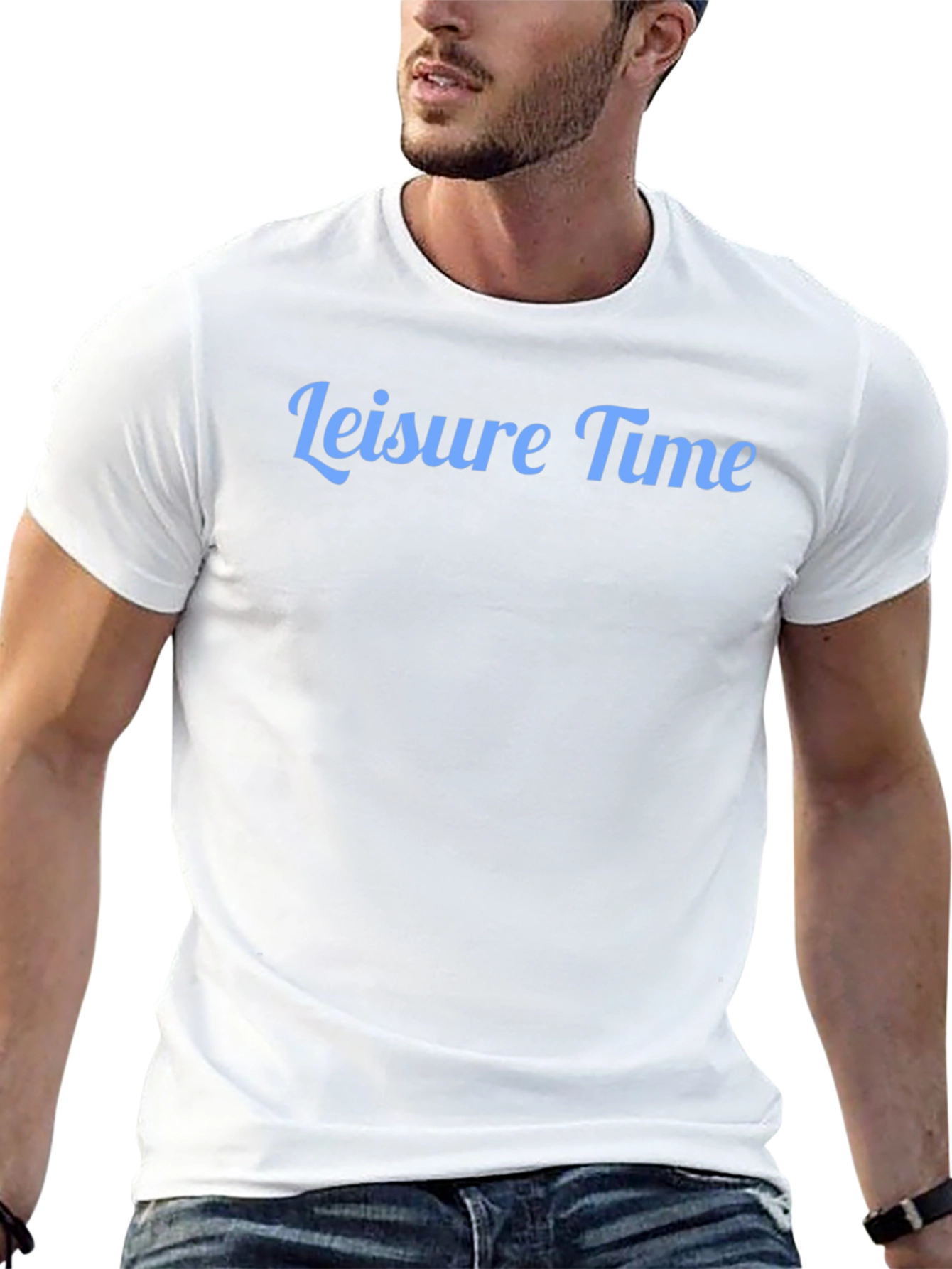 Leisure Time Graphic Tee - Black Casual Comfort