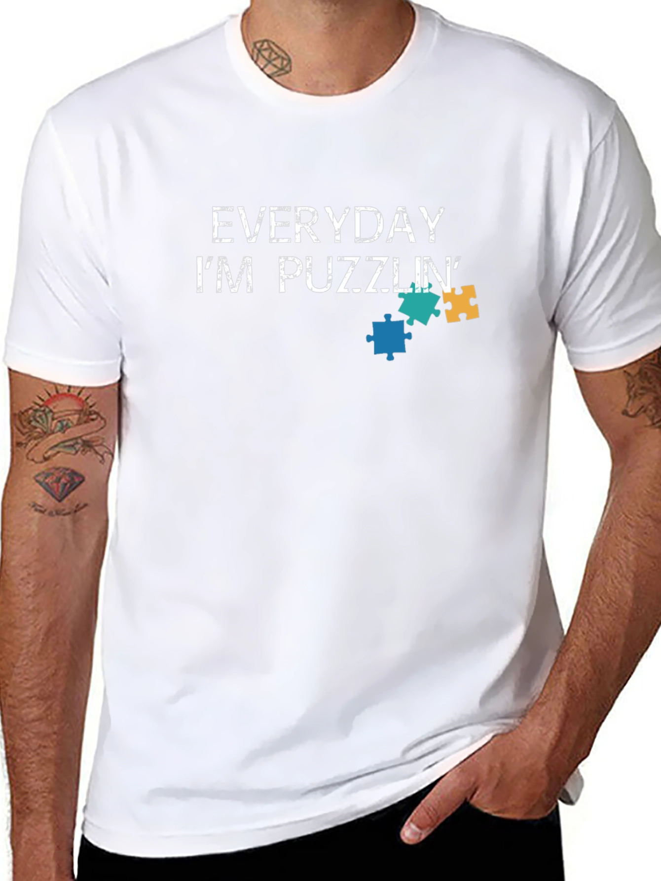 Everyday Im Puzzlin Graphic Tee