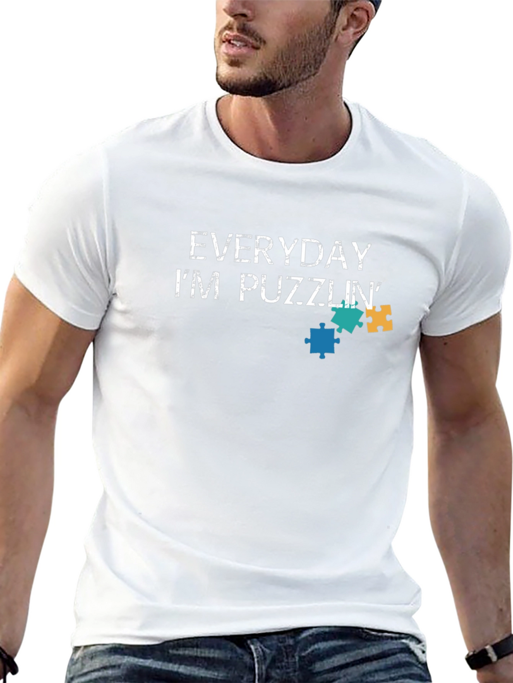 Everyday Im Puzzlin Graphic Tee