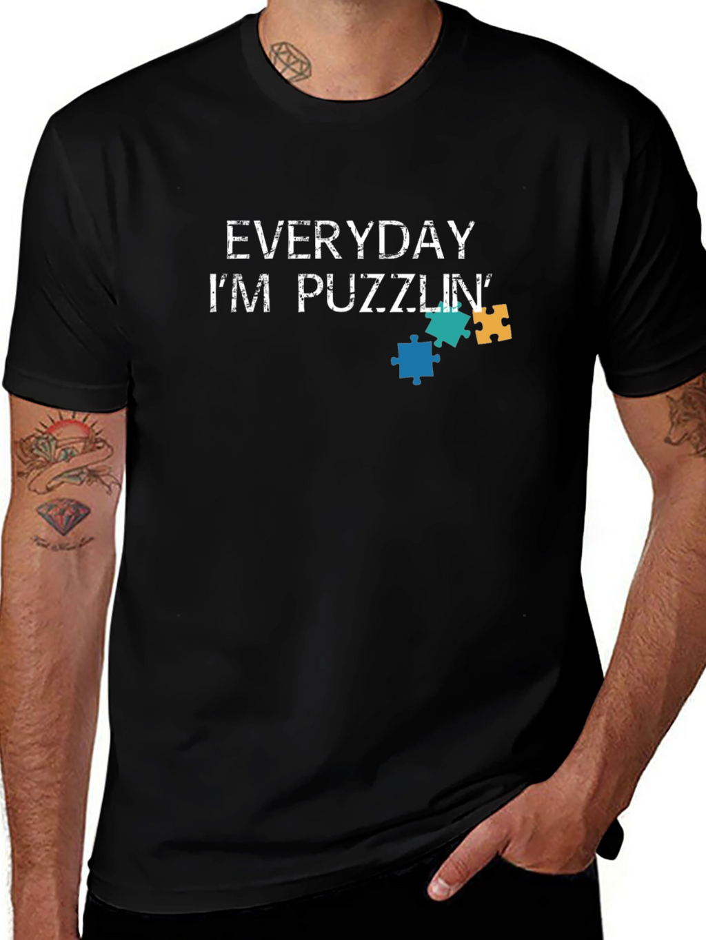 Everyday Im Puzzlin Graphic Tee