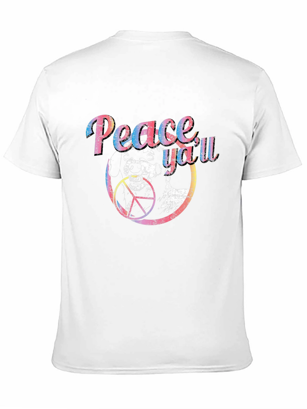 Peace Yall Dog Graphic T-Shirt