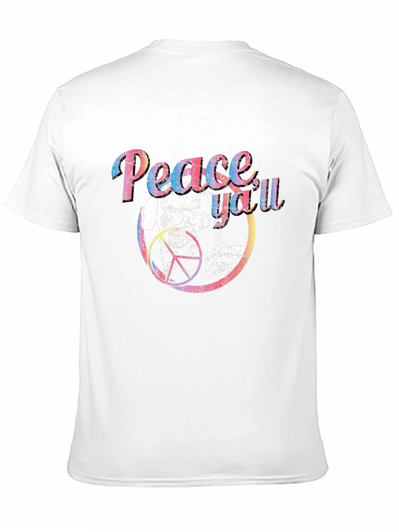 Peace Yall Dog Graphic T-Shirt